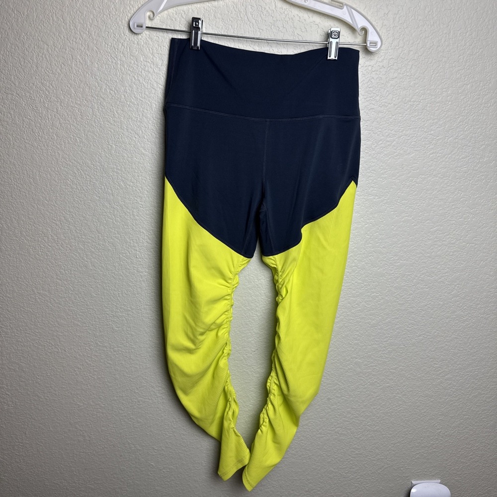 NWT Zyia Active Neon Yellow Parallel Luxe Hi-Rise 7/8 Leggings‎ Size M 8-10